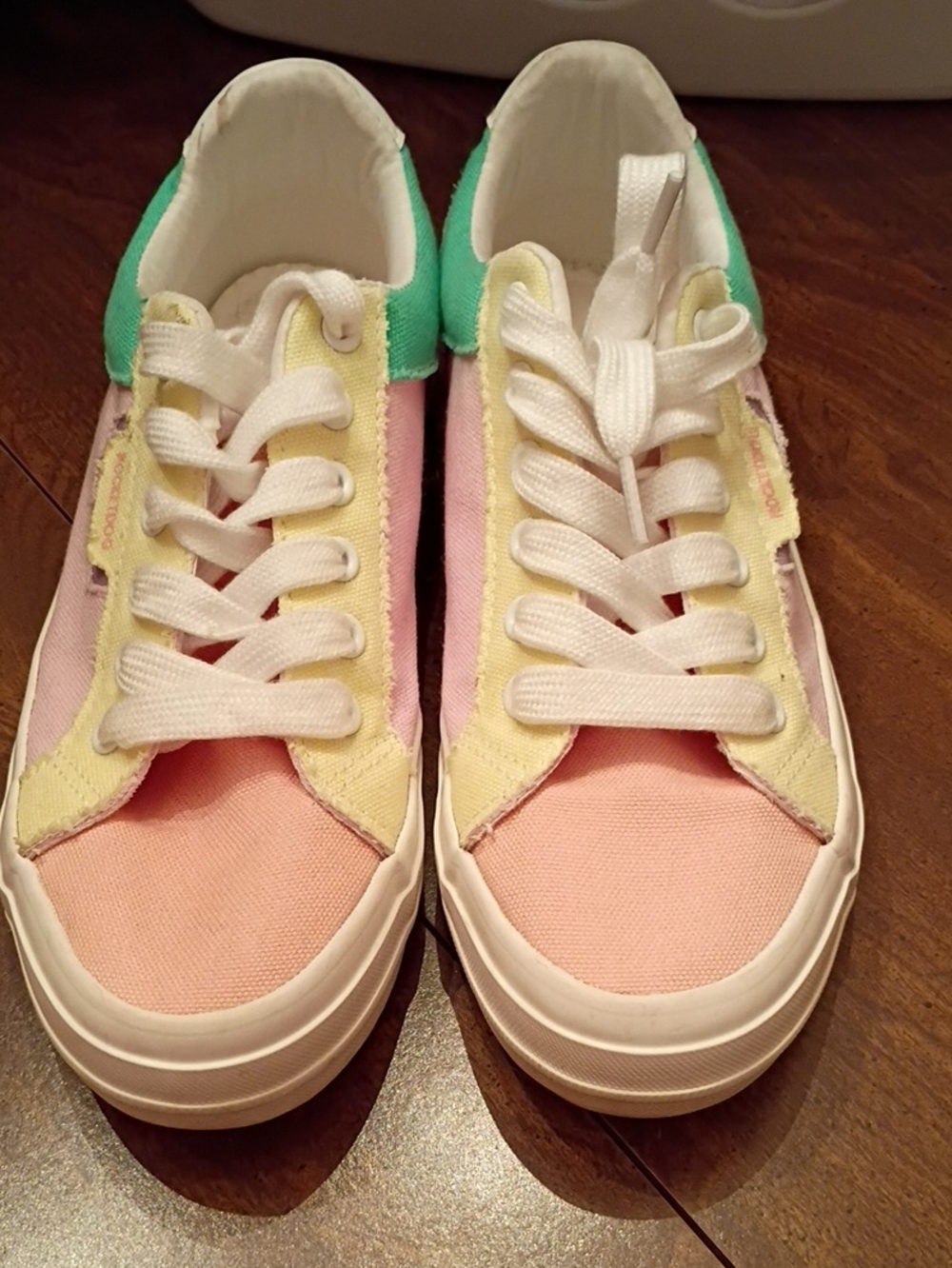Rocket Dog Pastel Multicolor Canvas Sneakers - Pink, Yellow & Green Size 8